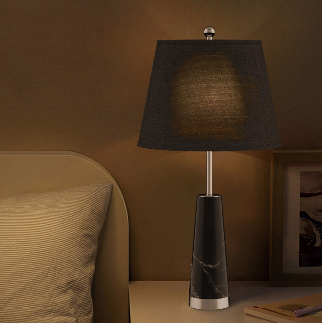 Black Marble Table Lamp