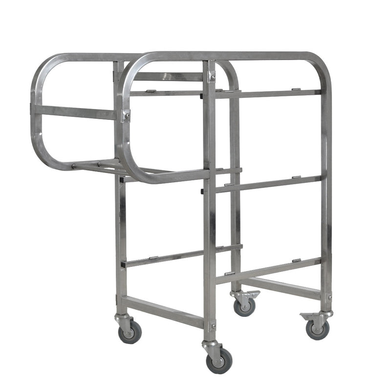 SOGA 2X 3 Tier Food Trolley Food Waste Cart Five Buckets Kitchen Food Utility 82x43x92cm Square