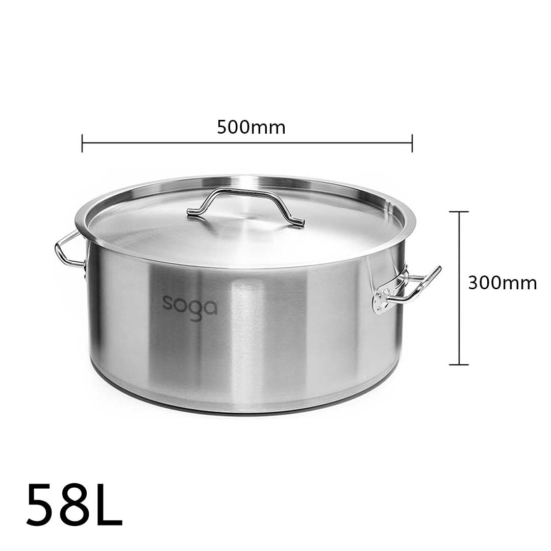 Stainless Steel Wide Stockpot