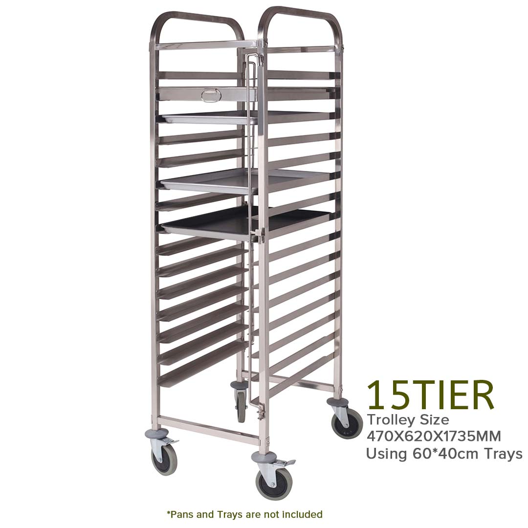 Gastronorm Racking Trolley (15 to 16 Tier)