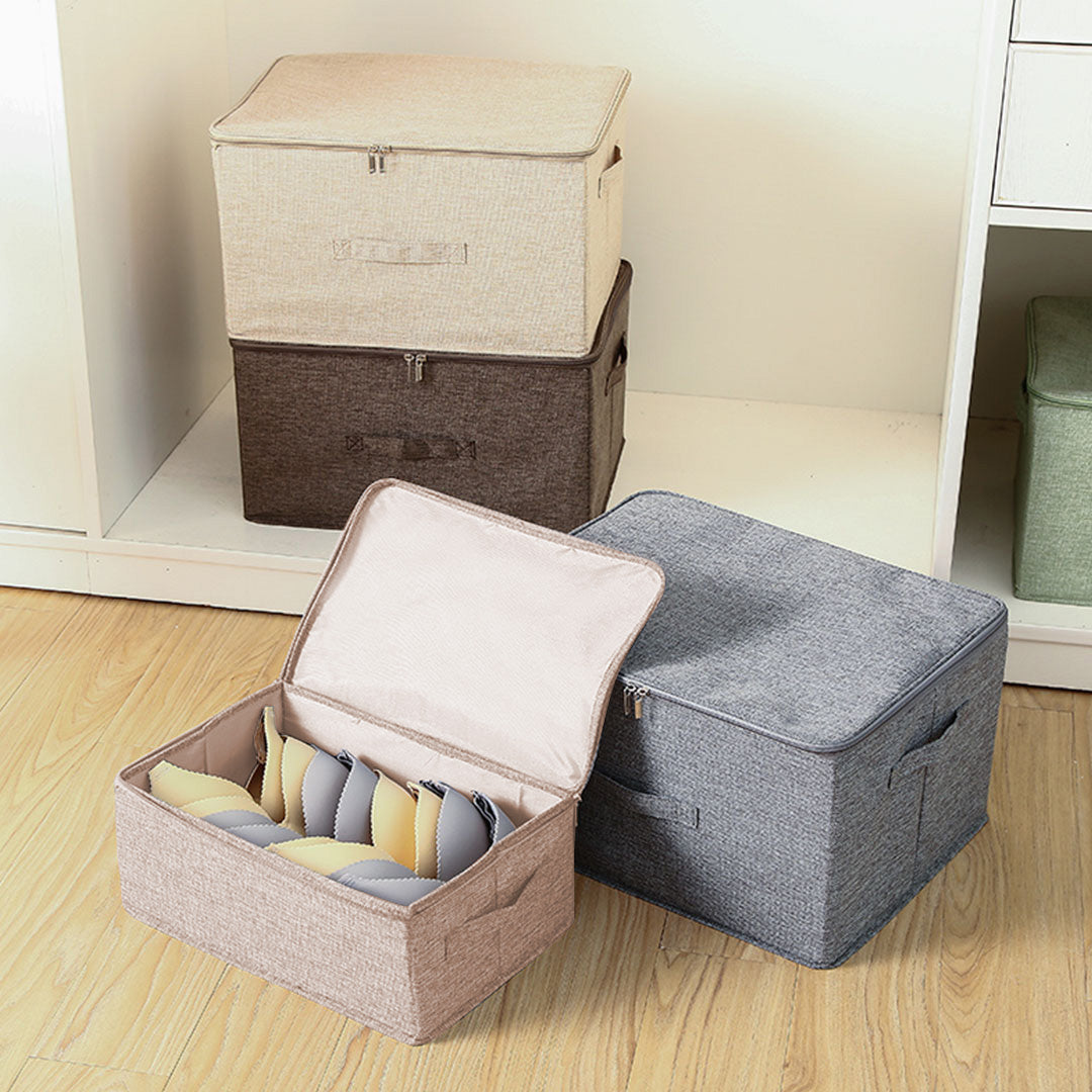 Portable Double Zipper Storage Box