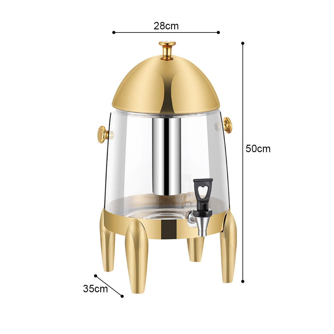 Beverage Dispenser Gold Accents