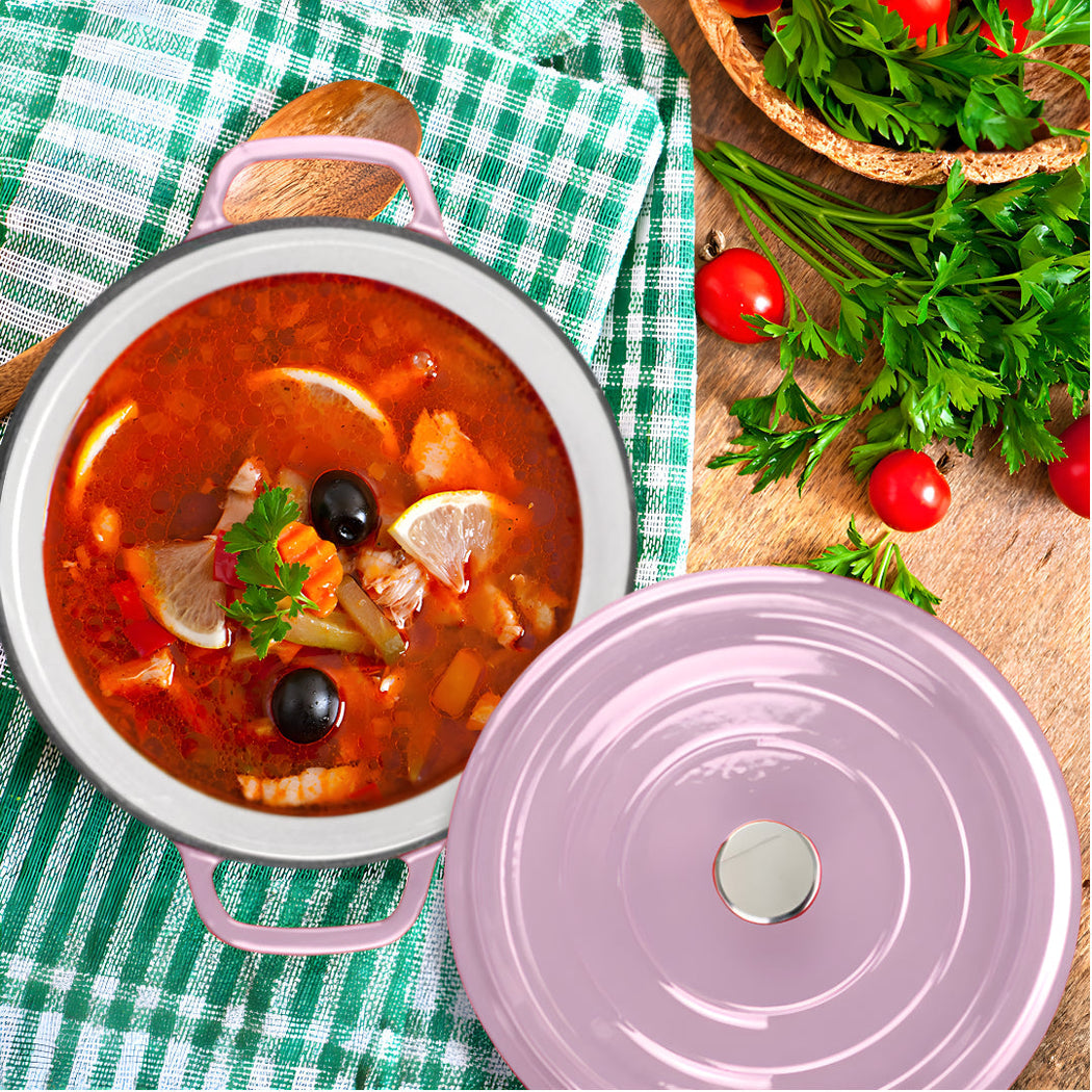 Pink Stew Cooking Pot – Simple Mart Home Essentials
