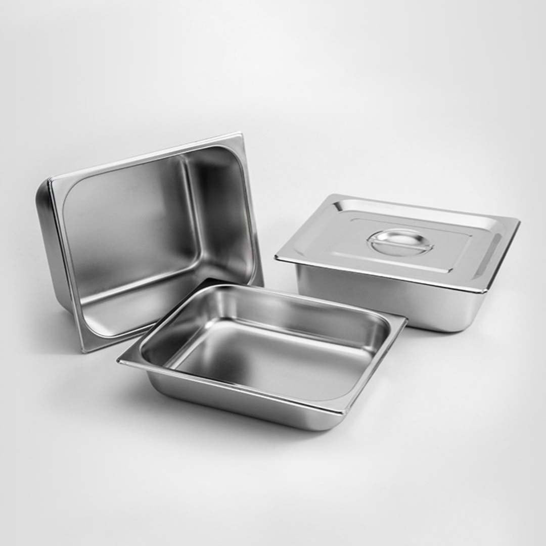 SOGA 12X Gastronorm GN Pan Full Size 1/2 GN Pan 15cm Deep Stainless Steel With Lid