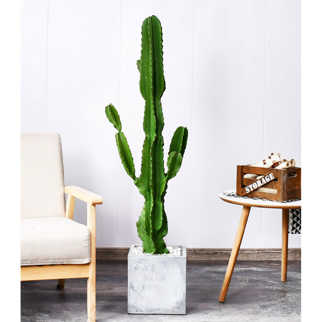 SOGA 120cm Green Artificial Indoor Cactus Tree Fake Plant Simulation Decorative 6 Heads