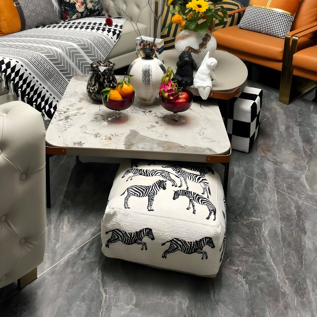 Animal Print Pouffe Cushion