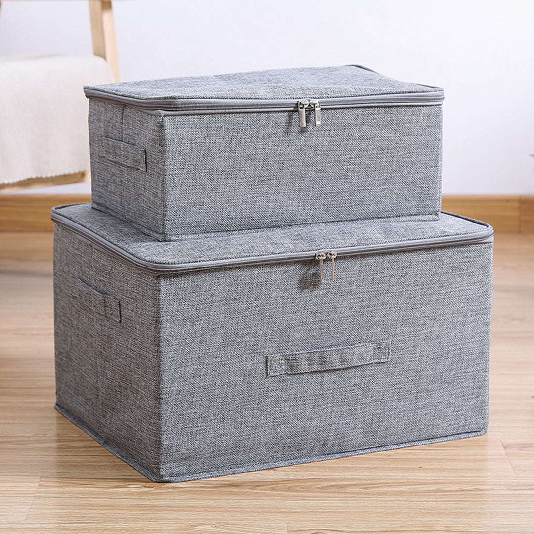 Portable Double Zipper Storage Box