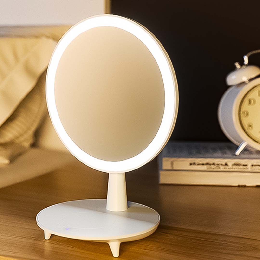 Round White LED Light Mirror