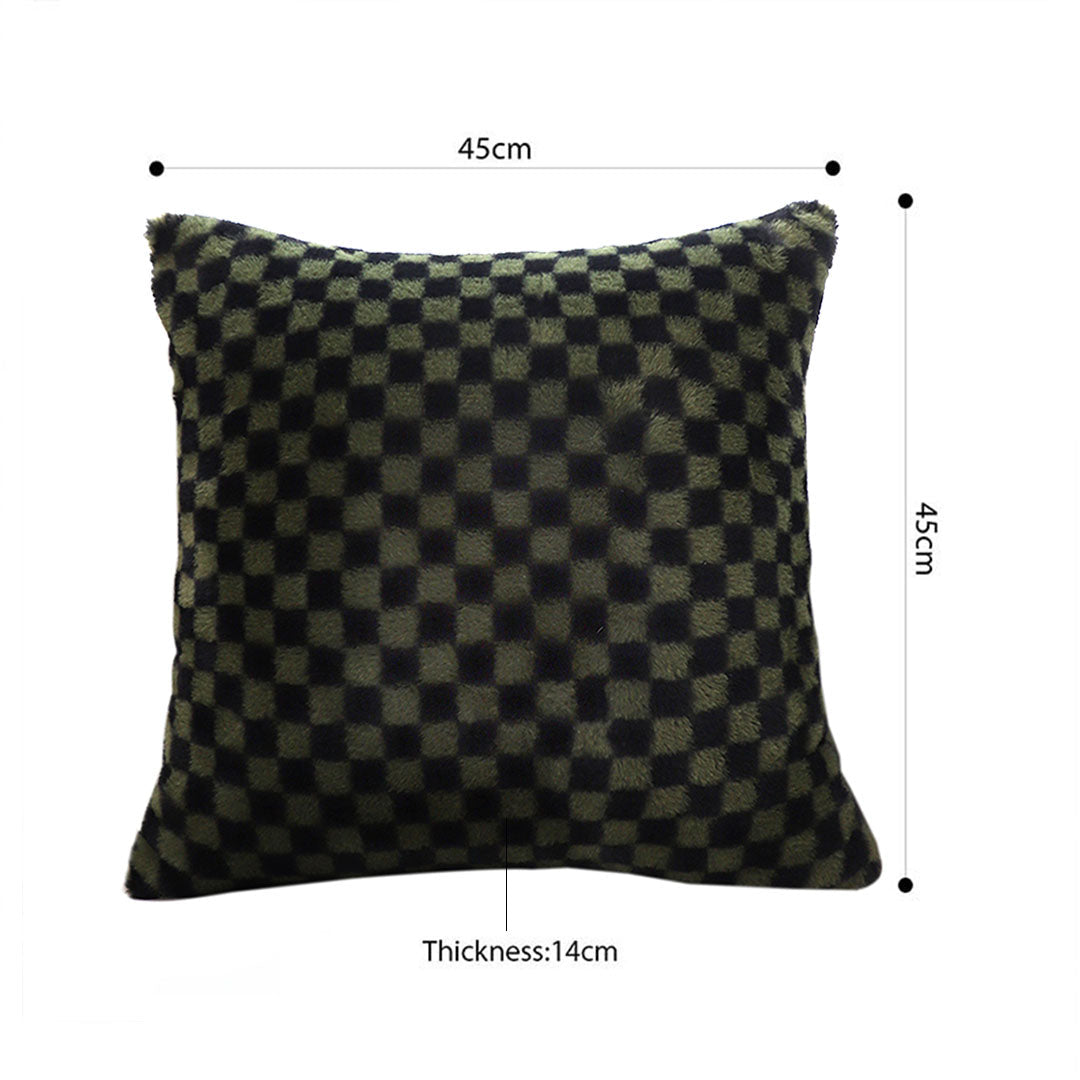 Checkered Square Throw Pillow