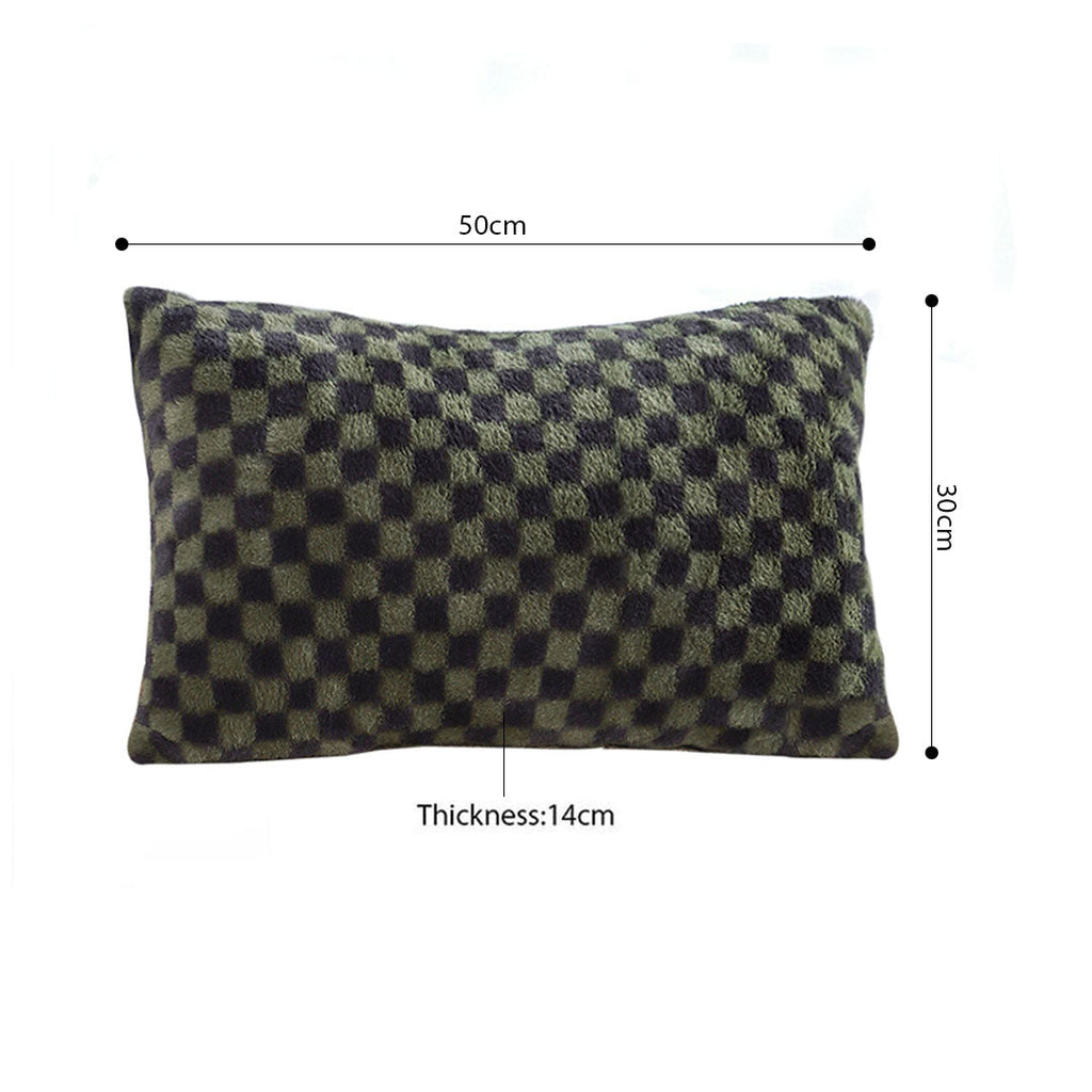 Checkered Square Throw Pillow