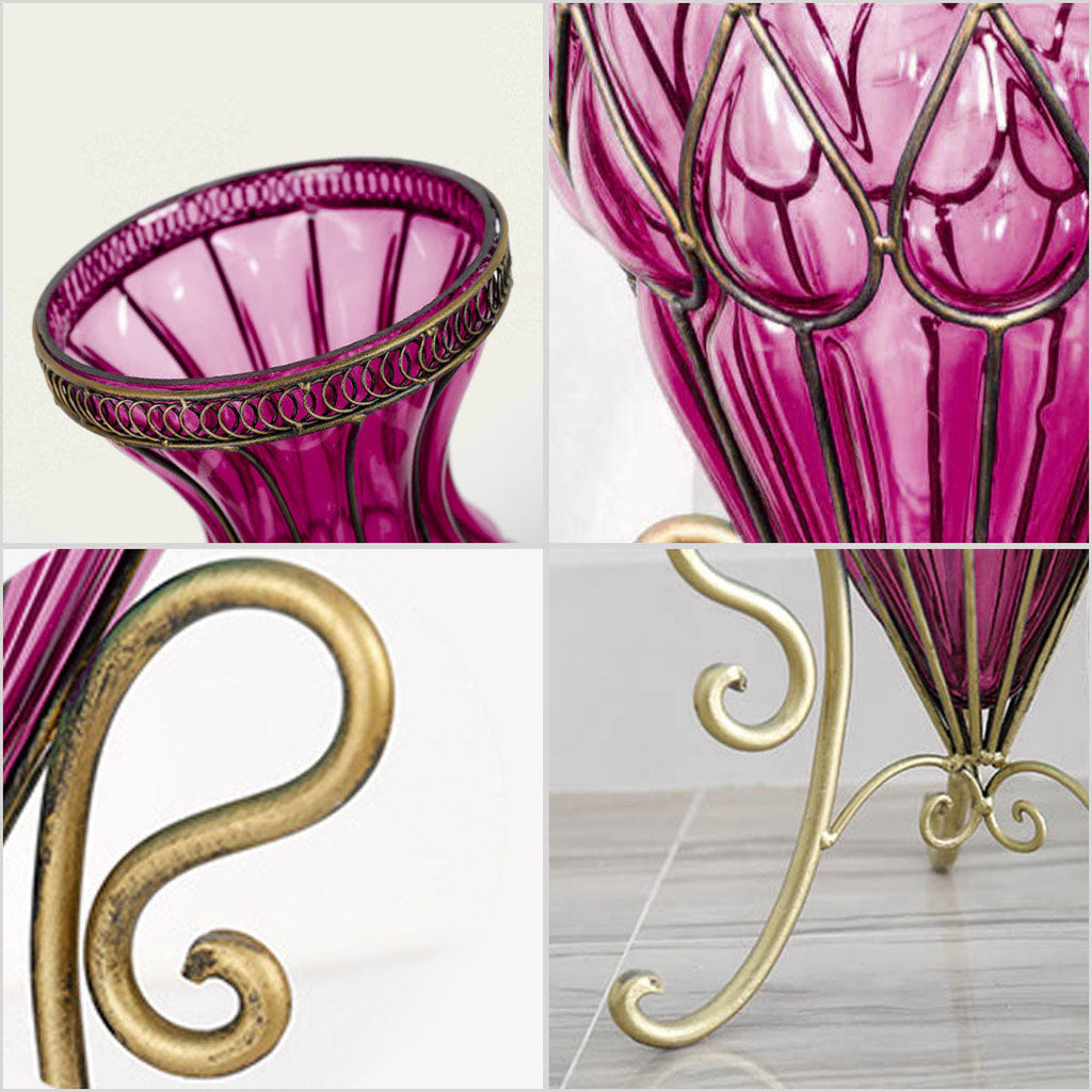 Glass Vase With Artificial Flower