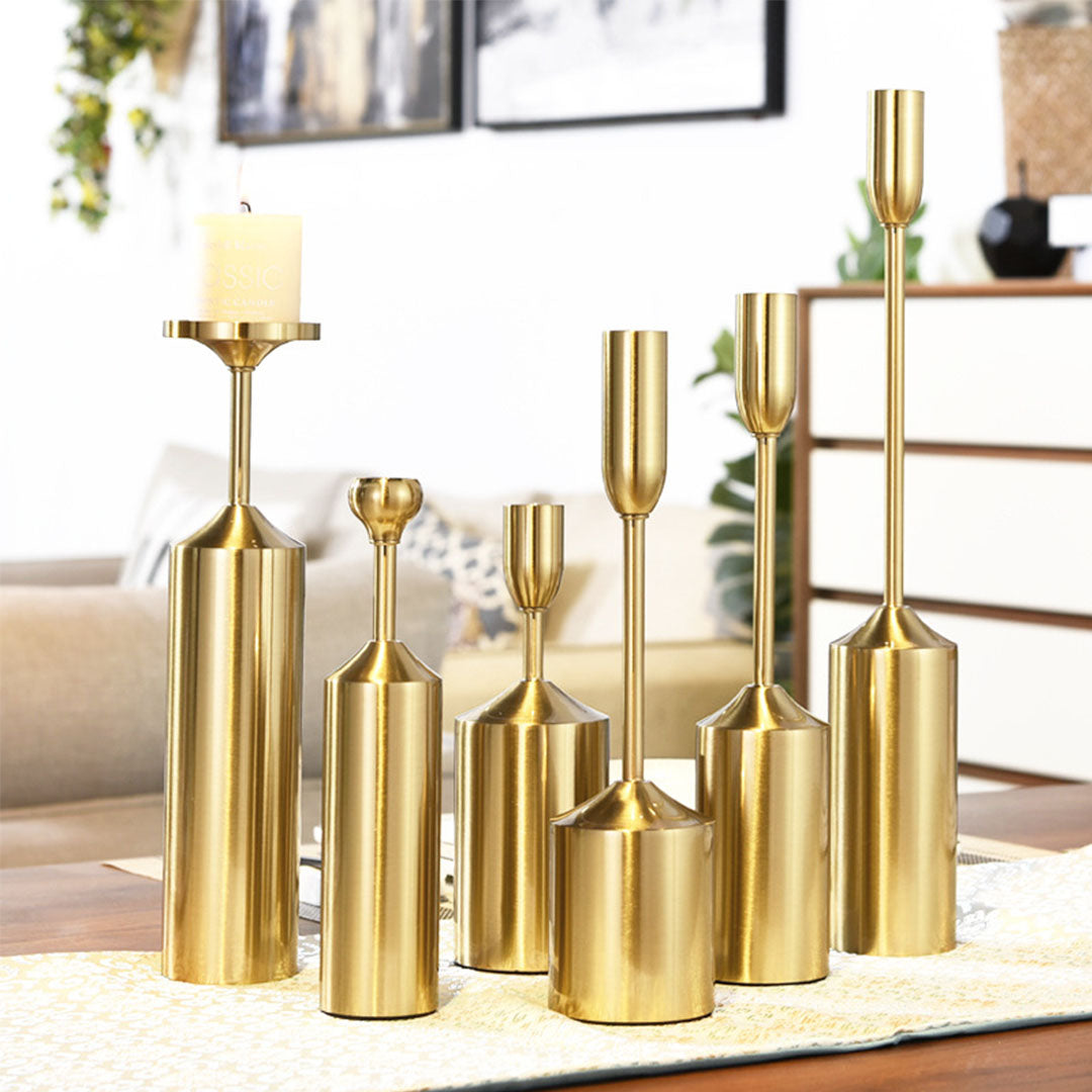 Gold Candleholder Set (6-pieces)