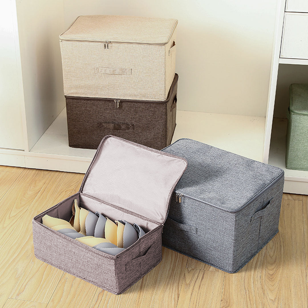 Portable Double Zipper Storage Box