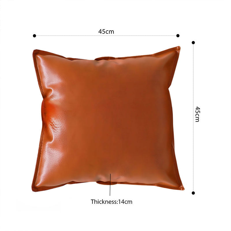 Luxury Leather Throw Pillow