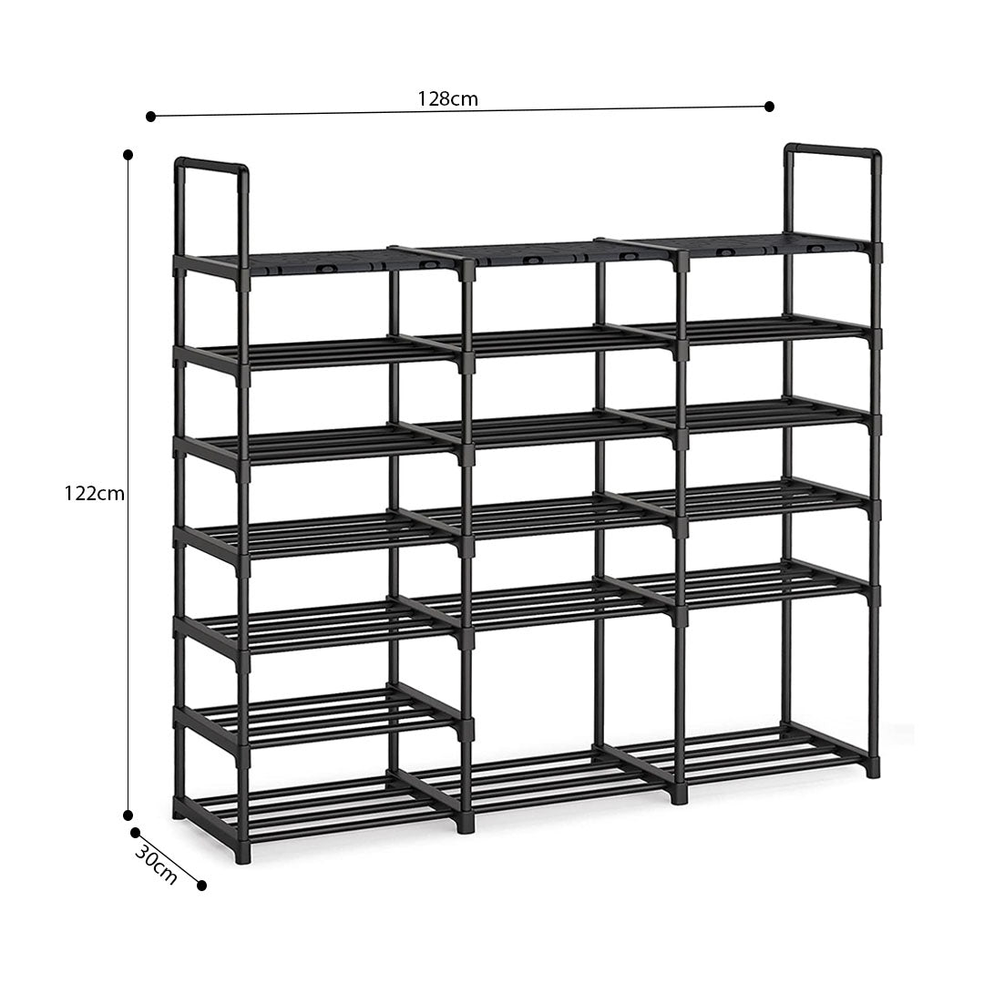 SOGA 19-Shelf Tier Shoe Storage Shelf Space-Saving Caddy Rack Organiser with Handle