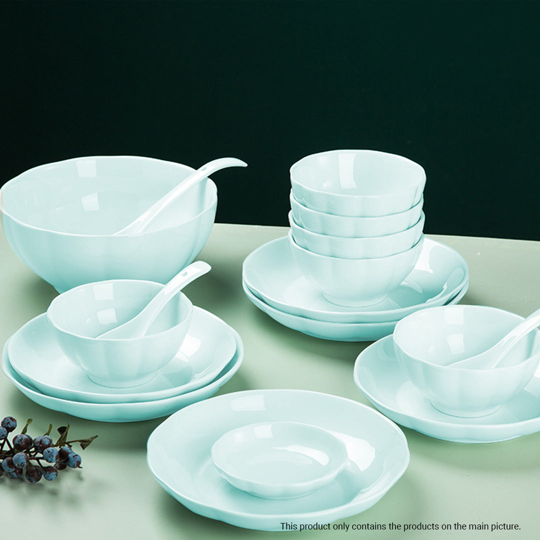Blueware Ceramic Light Blue Ceramic Dinnerware Set – Simple Mart Home Essentials