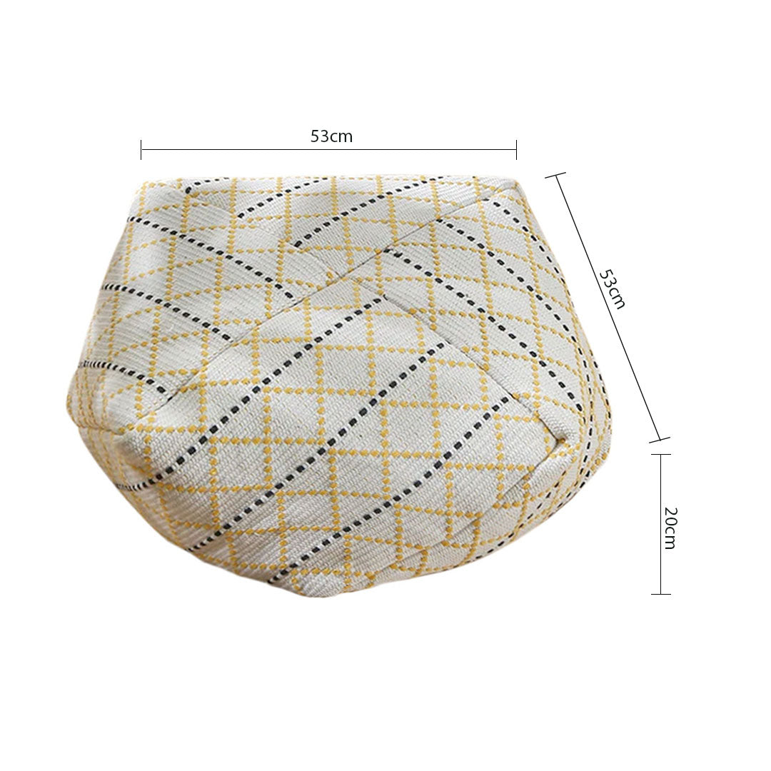 White Pouffe Cushion