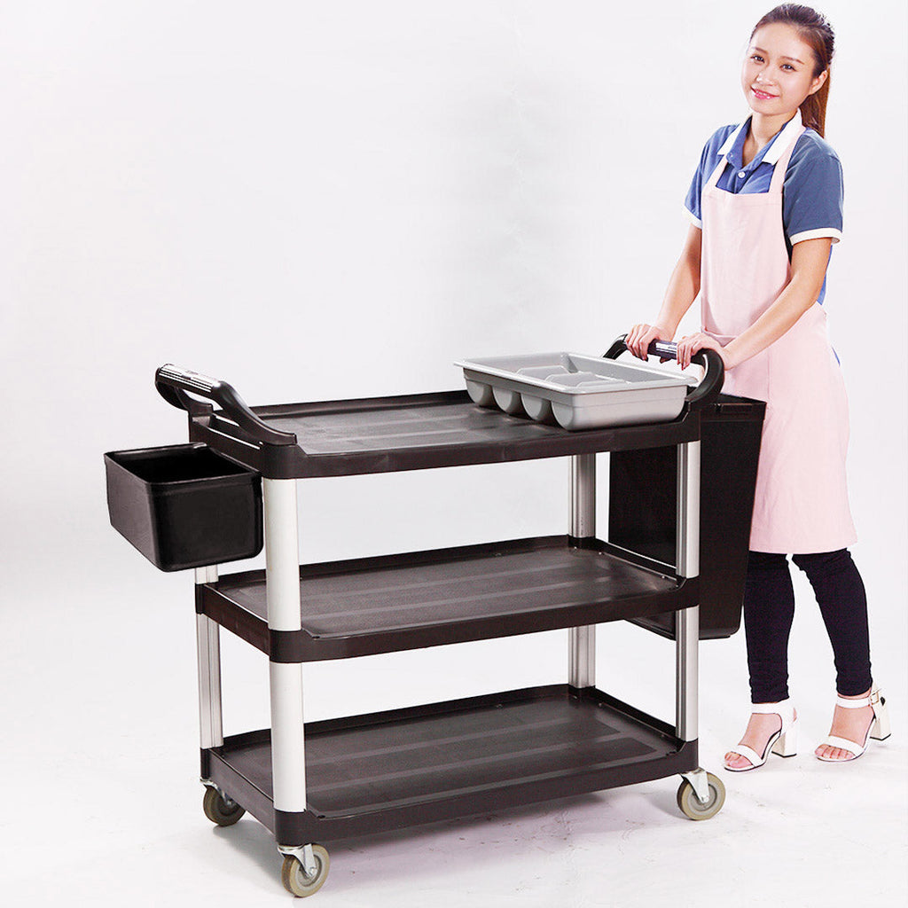 Food Waste Trolley Cart With Two Bins