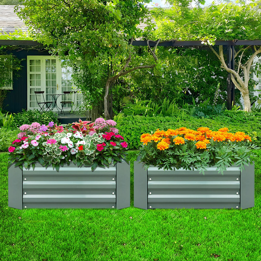 Green Raised Garden Bed