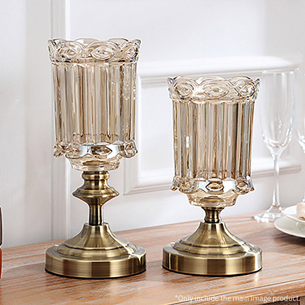 Transparent Vase with Blue Flower Set