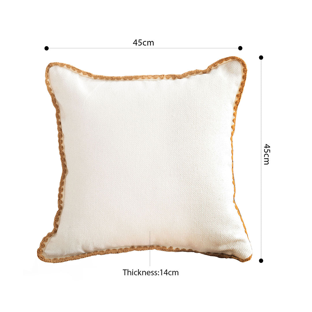 Apricot Shell Edged Throw Pillow