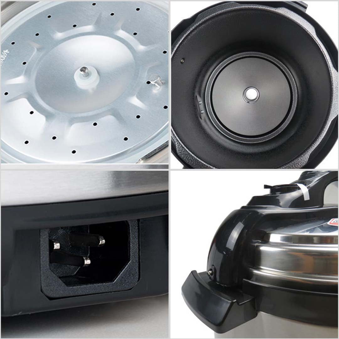 SOGA 2X Stainless Steel Electric Pressure Cooker 12L Nonstick 1600W