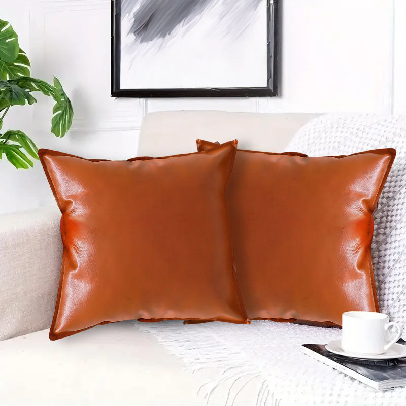 Luxury Leather Throw Pillow