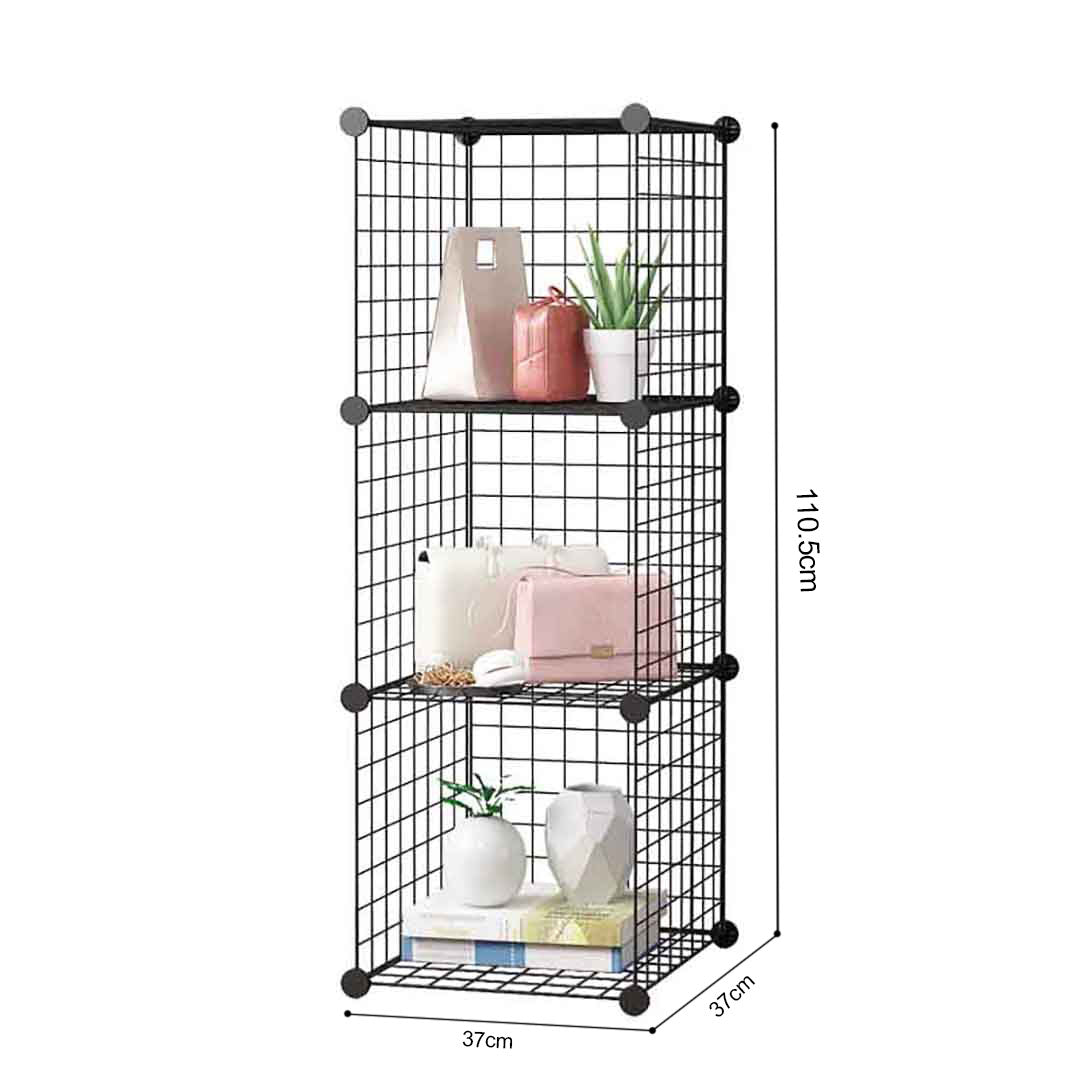 Black Portable Cube Storage Organiser