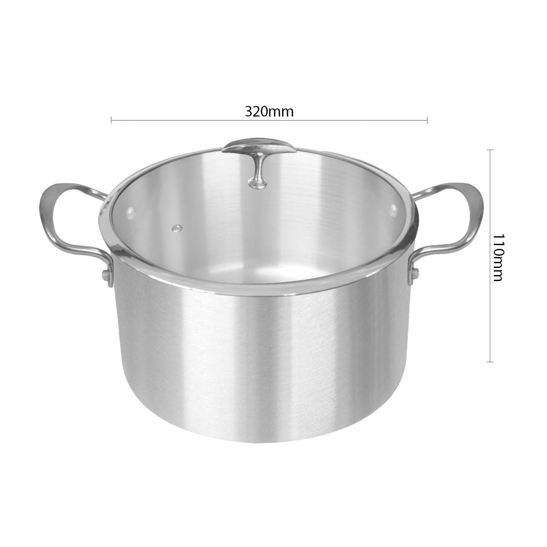 Stainless Steel Casserole With Glass Lid