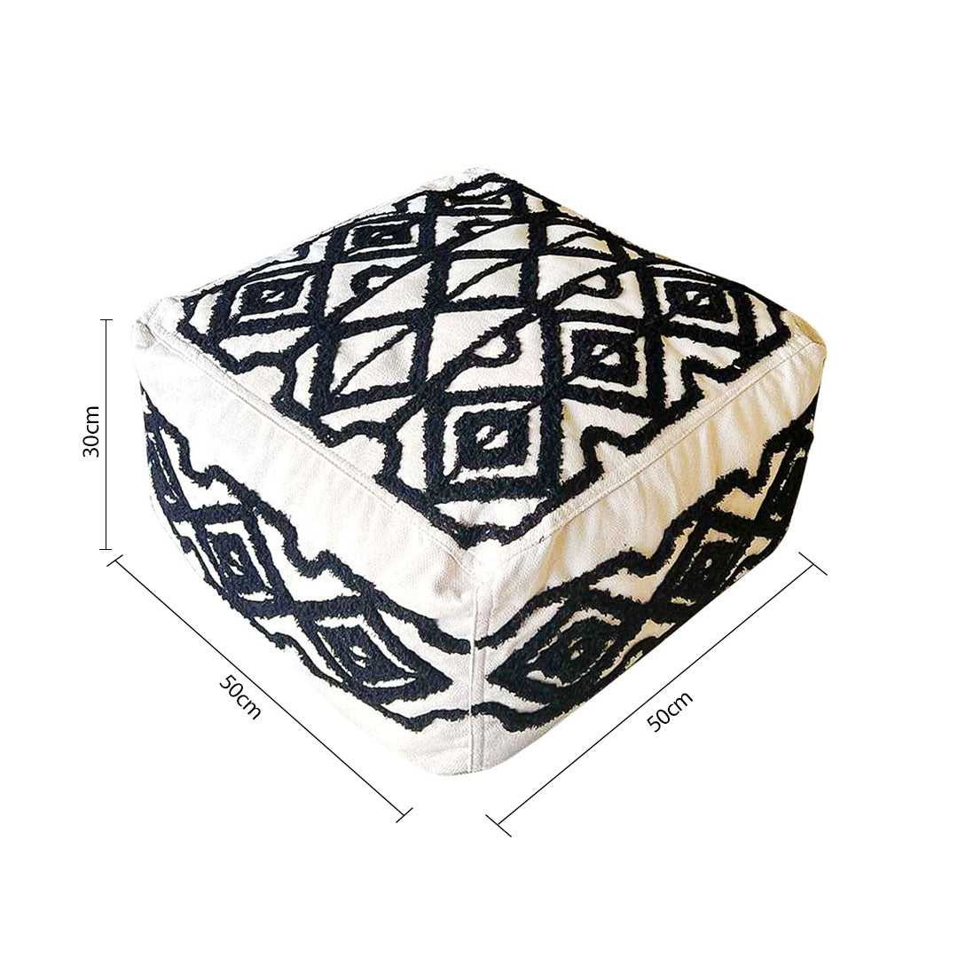 Patterned Pouffe Cushion