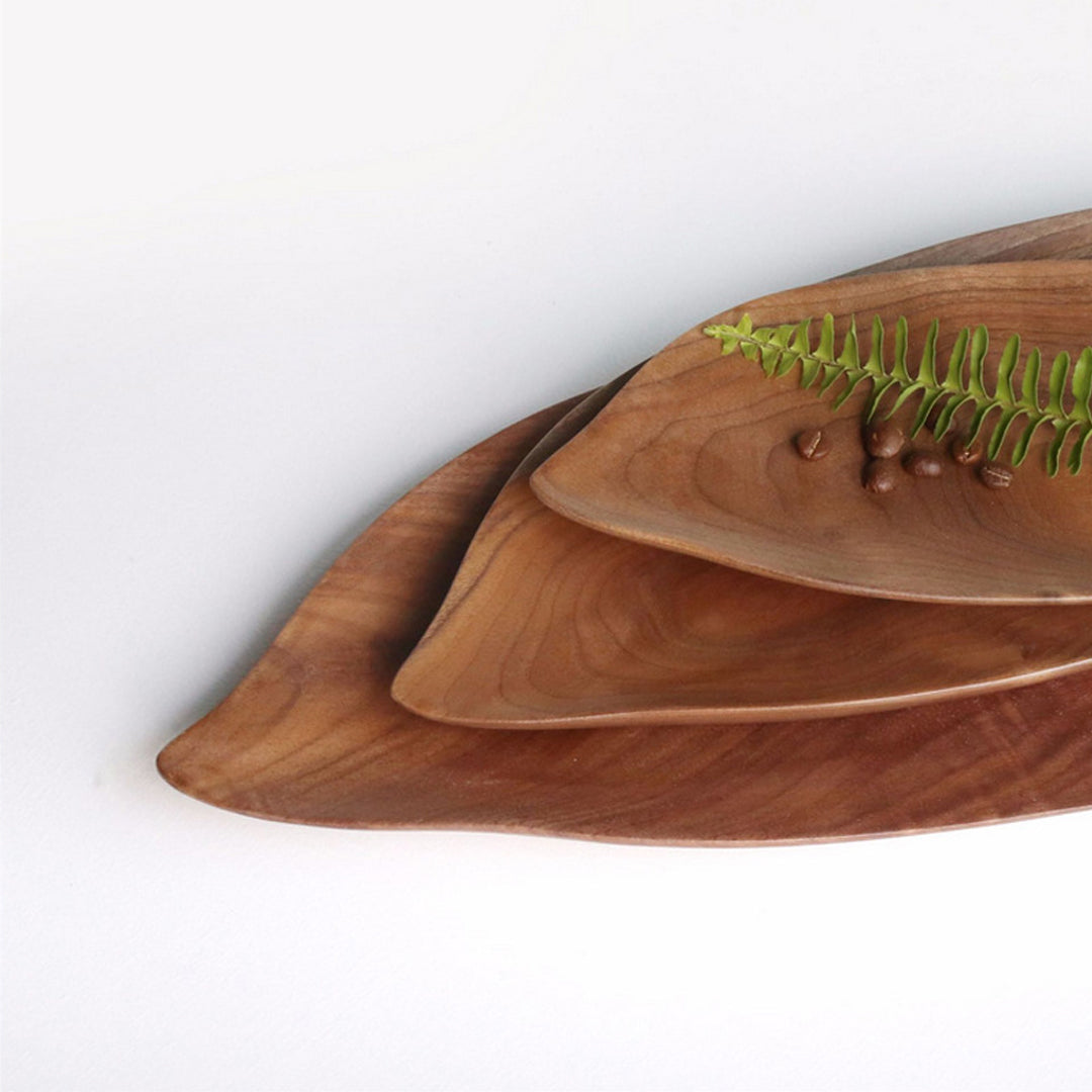 Leaf Shape Wooden Tray