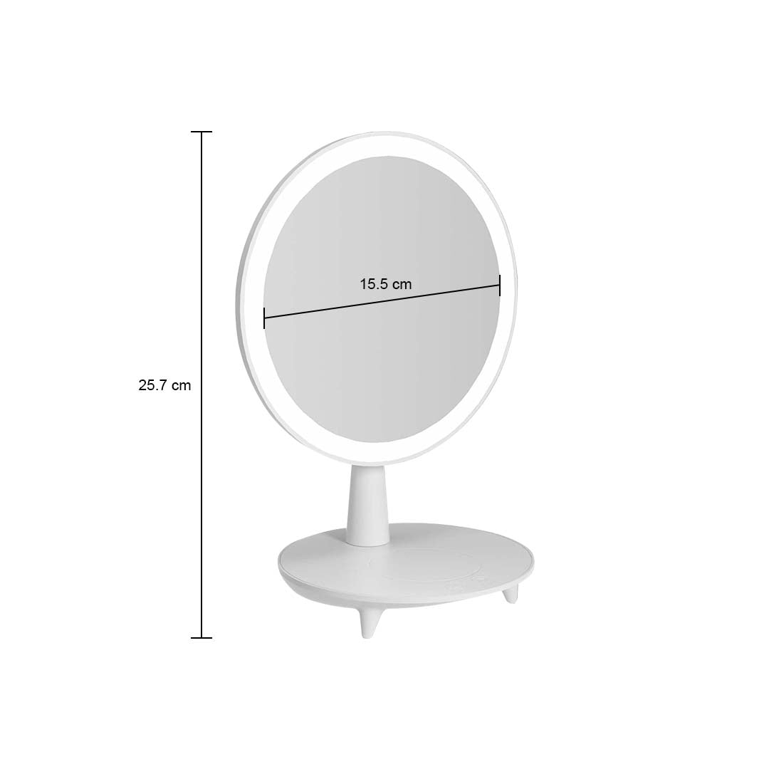 Round White LED Light Mirror