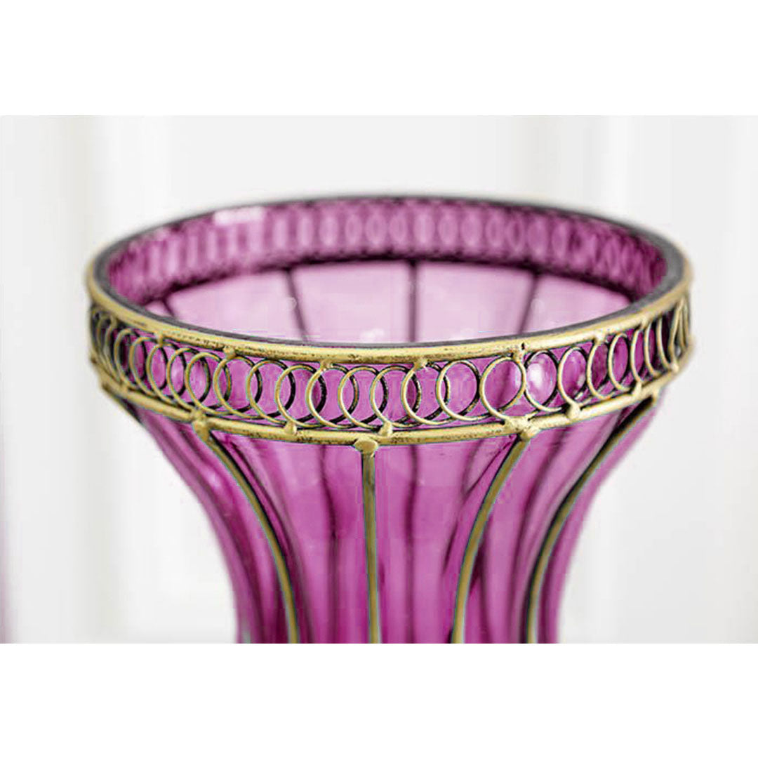 Glass Vase With Artificial Flower