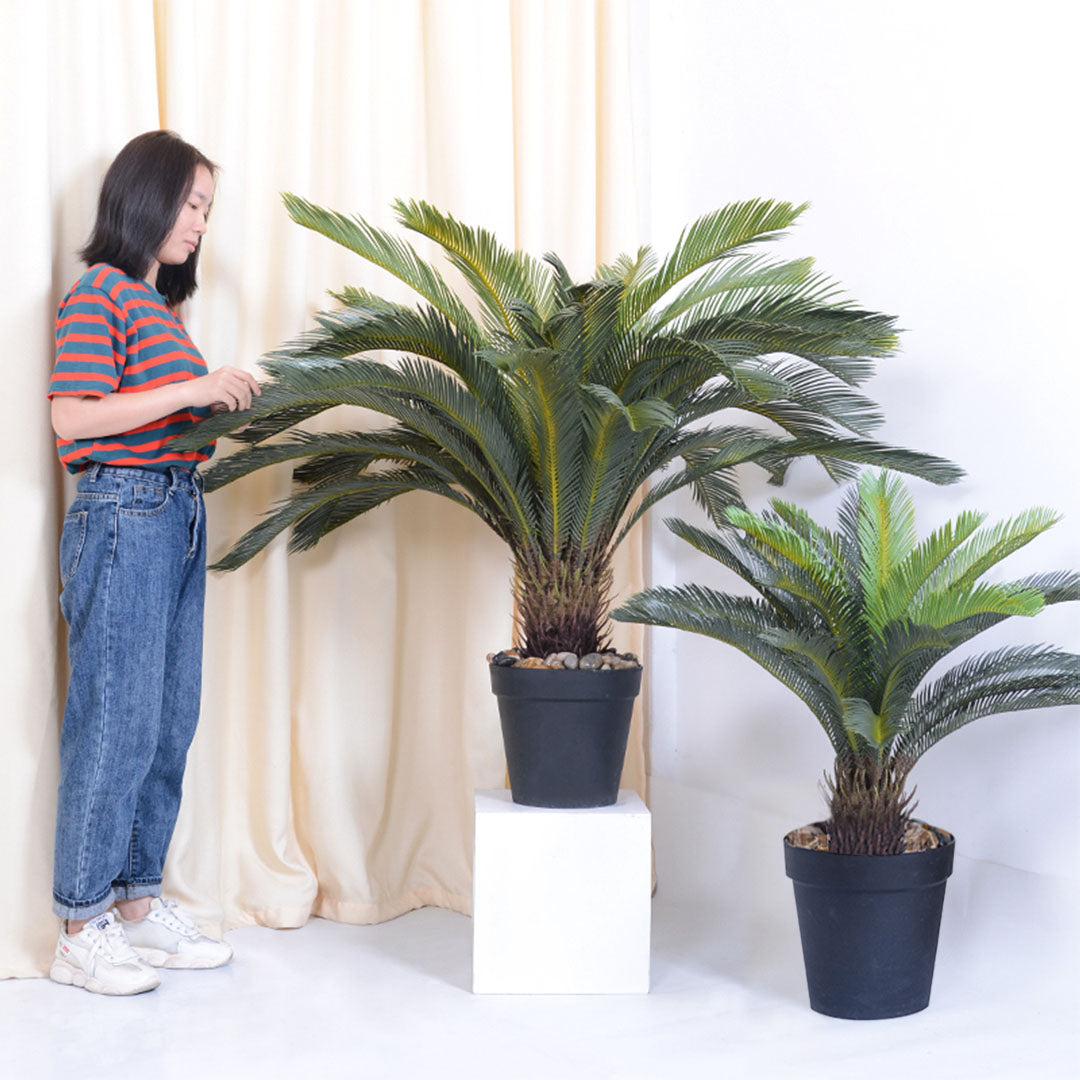 SOGA 155cm Artificial Indoor Cycas Revoluta Cycad Sago Palm Fake Decoration Tree Pot Plant