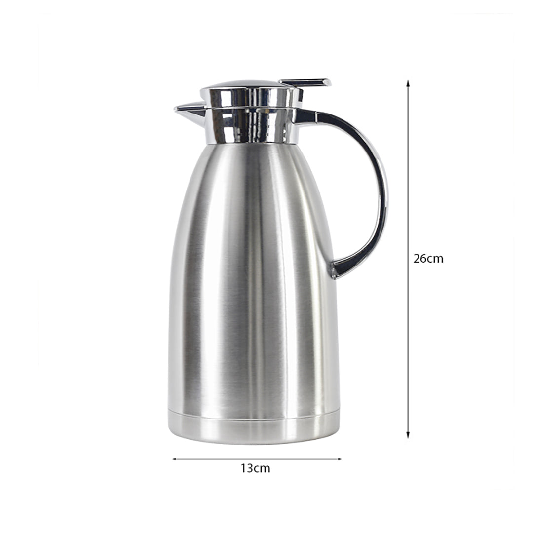 SOGA 1.8L Stainless Steel Kettle Insulated Vacuum Flask Water Coffee Jug Thermal