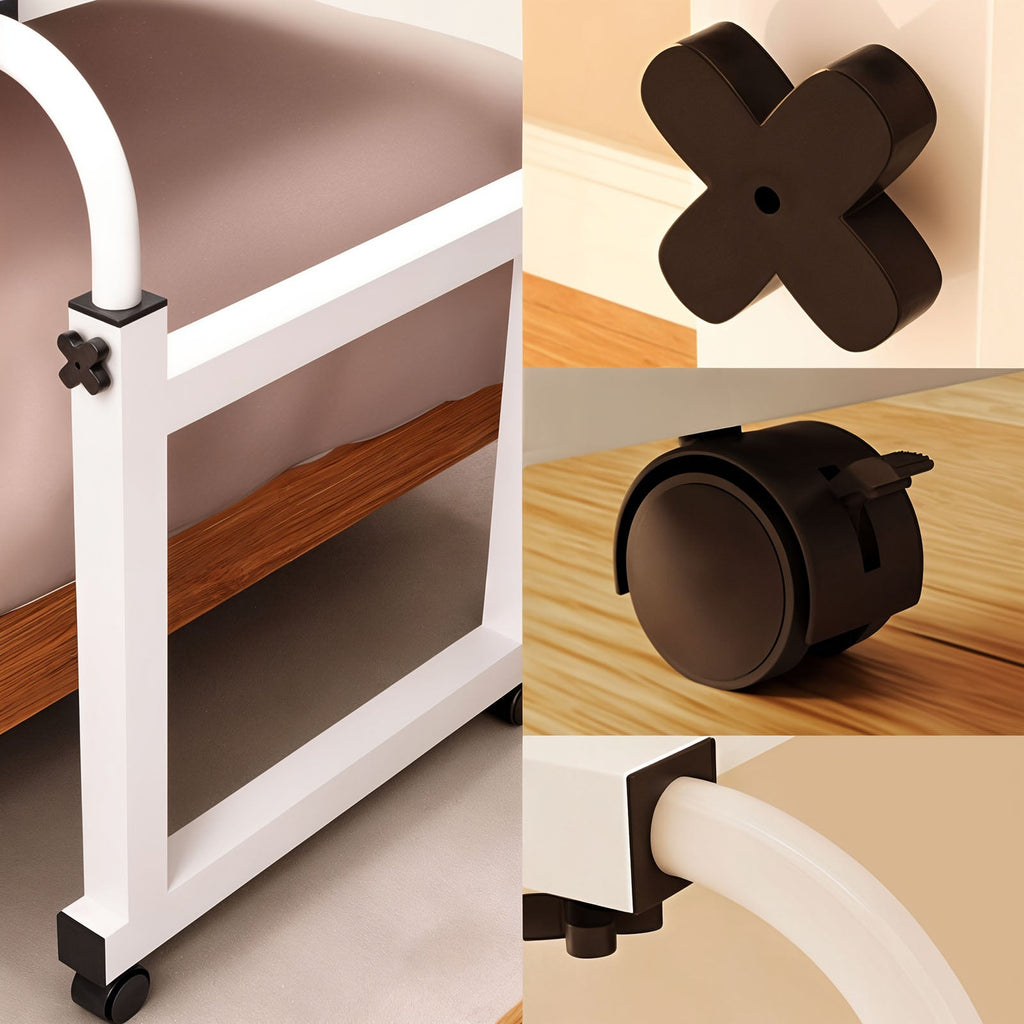 Movable White Bed Desk