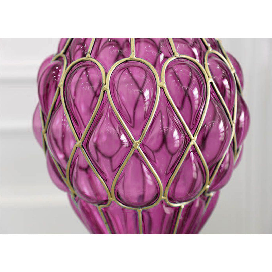 Glass Vase With Artificial Flower