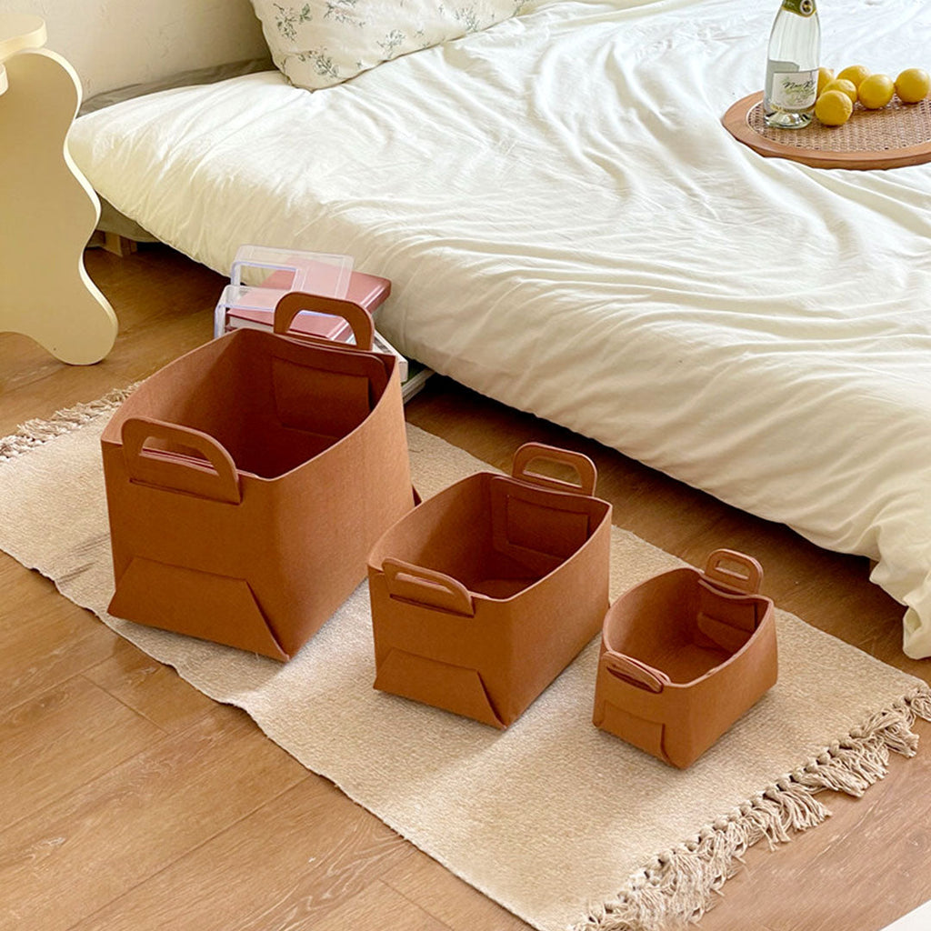 Felt Collapsible Bag With Handle