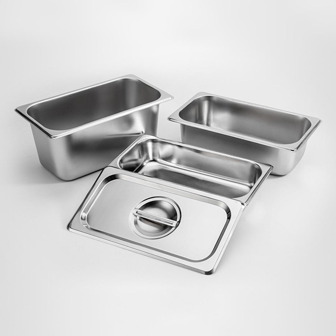 SOGA 6X Gastronorm GN Pan Full Size 1/3 GN Pan 10cm Deep Stainless Steel Tray