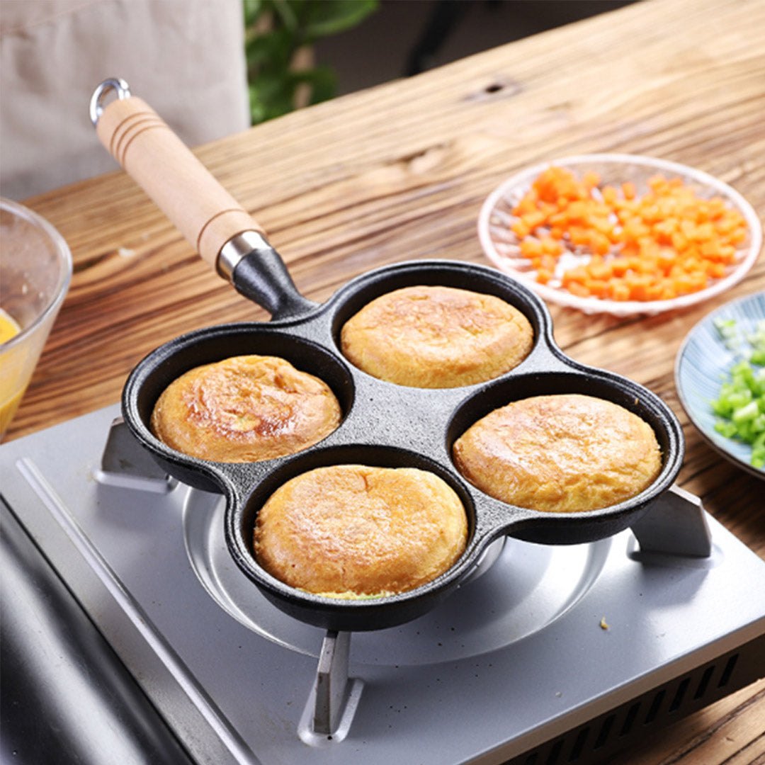 4 Mold Multi-Portion Frying Pan