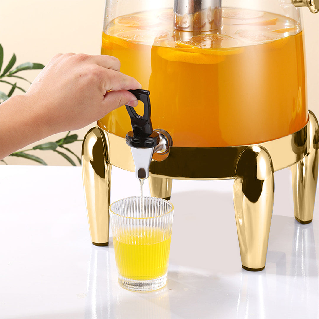 Beverage Dispenser Gold Accents