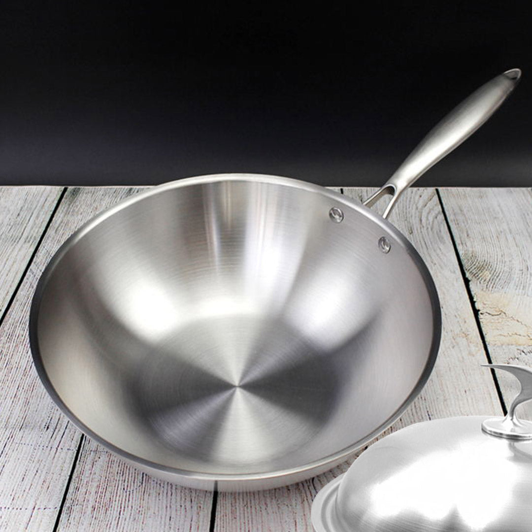 Stainless Steel Frying Pan With Lid