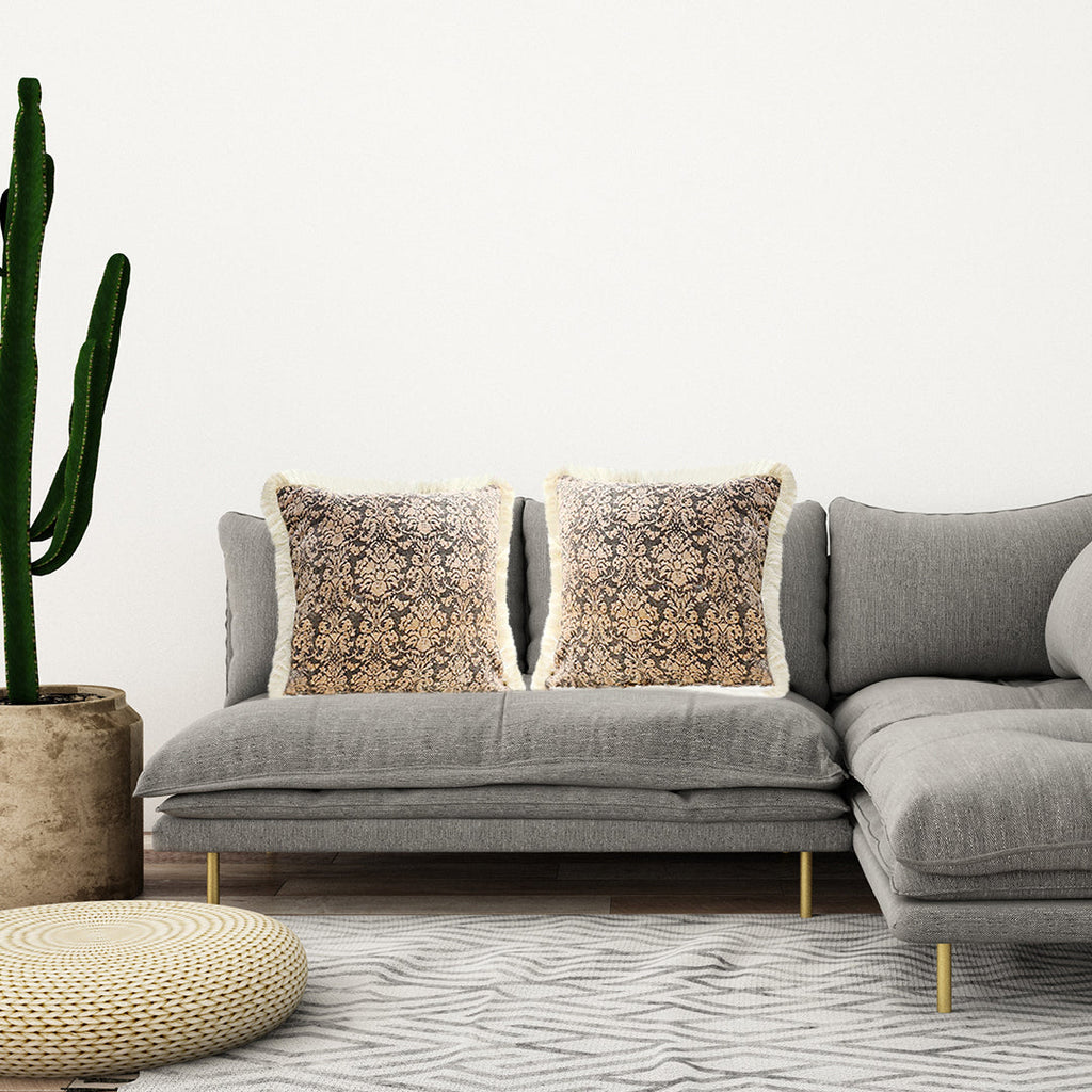 Vintage Tassel Square Throw Pillow