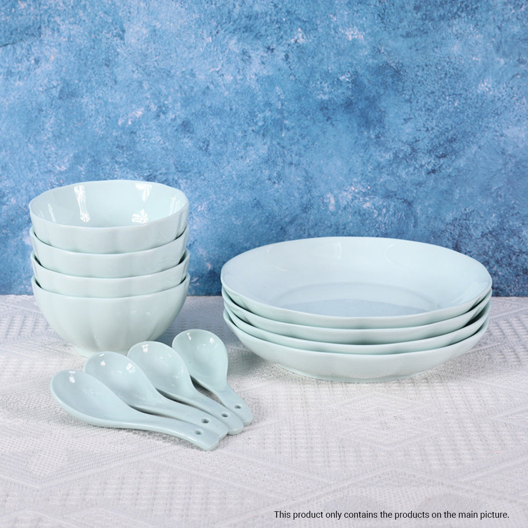 Light Blue Ceramic Dinnerware Set