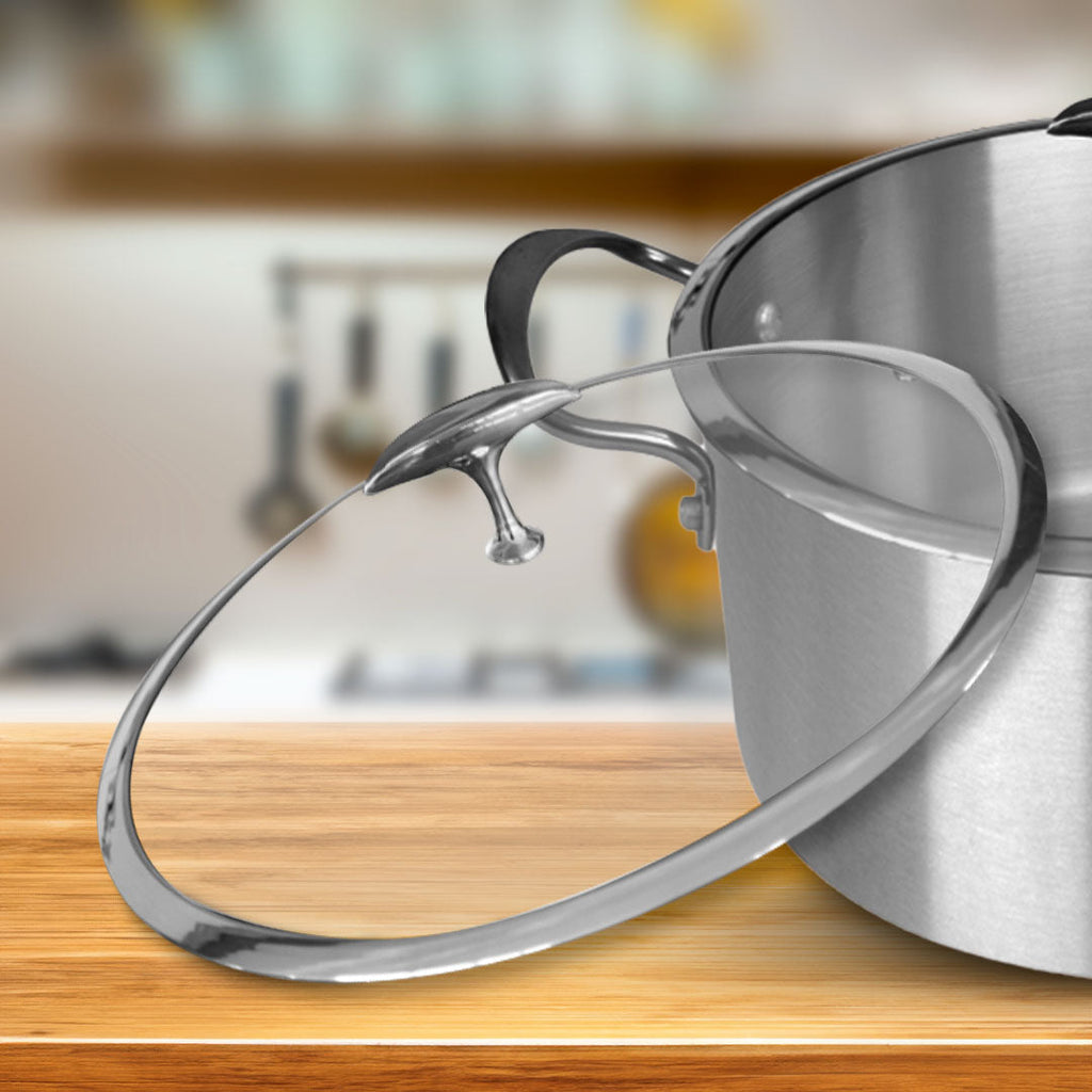 Stainless Steel Casserole With Glass Lid