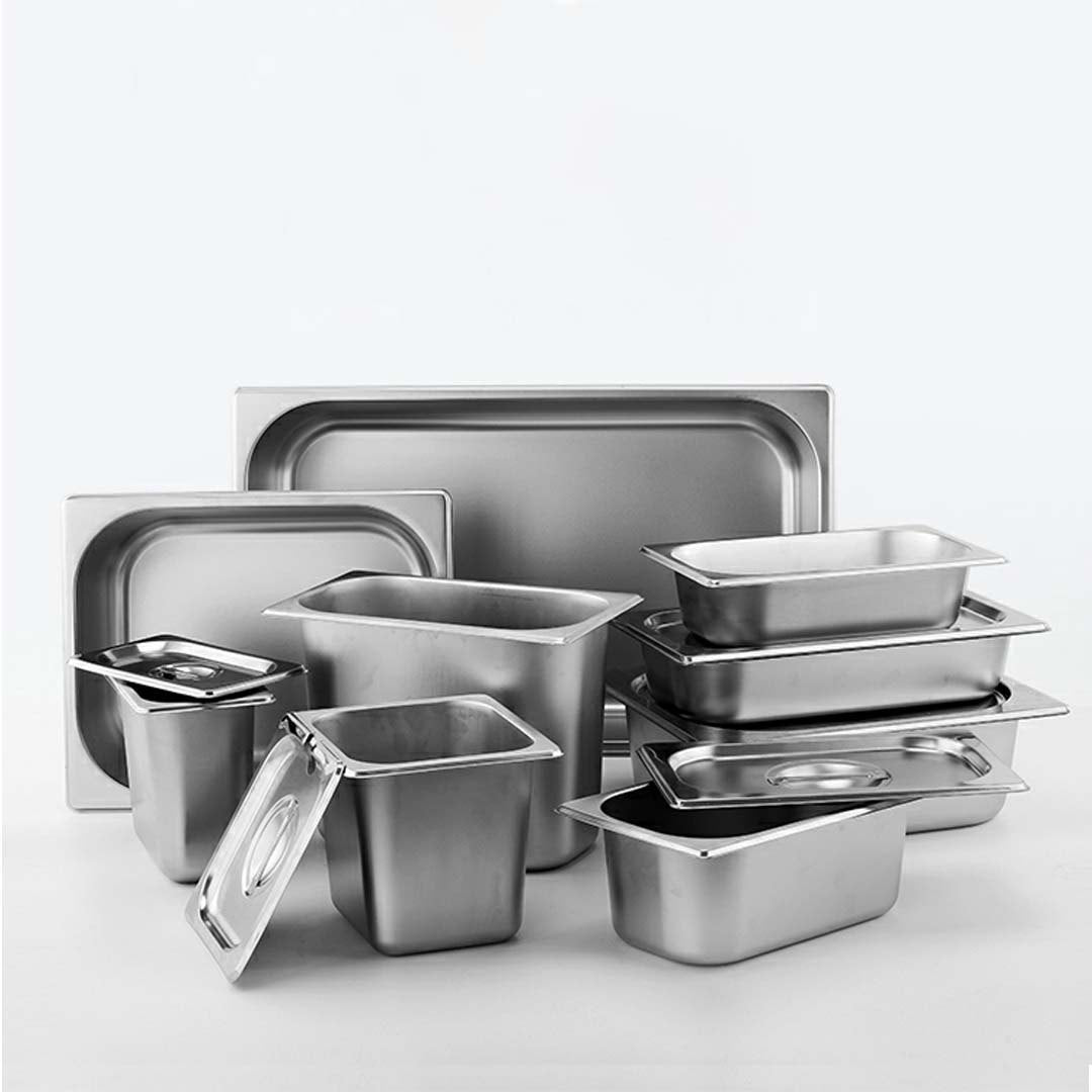 SOGA 12X Gastronorm GN Pan Full Size 1/1 GN Pan 20cm Deep Stainless Steel Tray With Lid