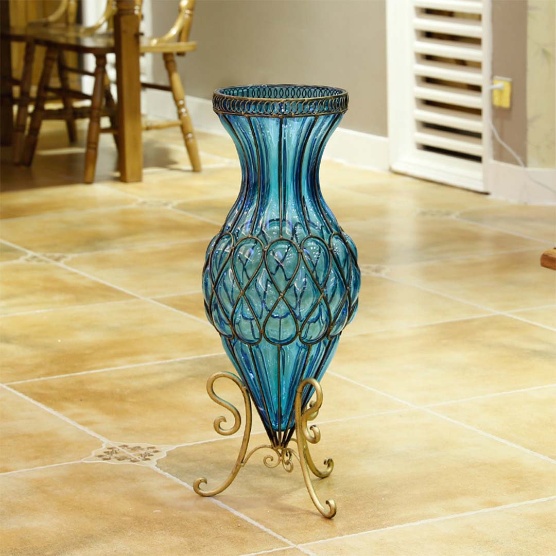 Glass Floor Vase