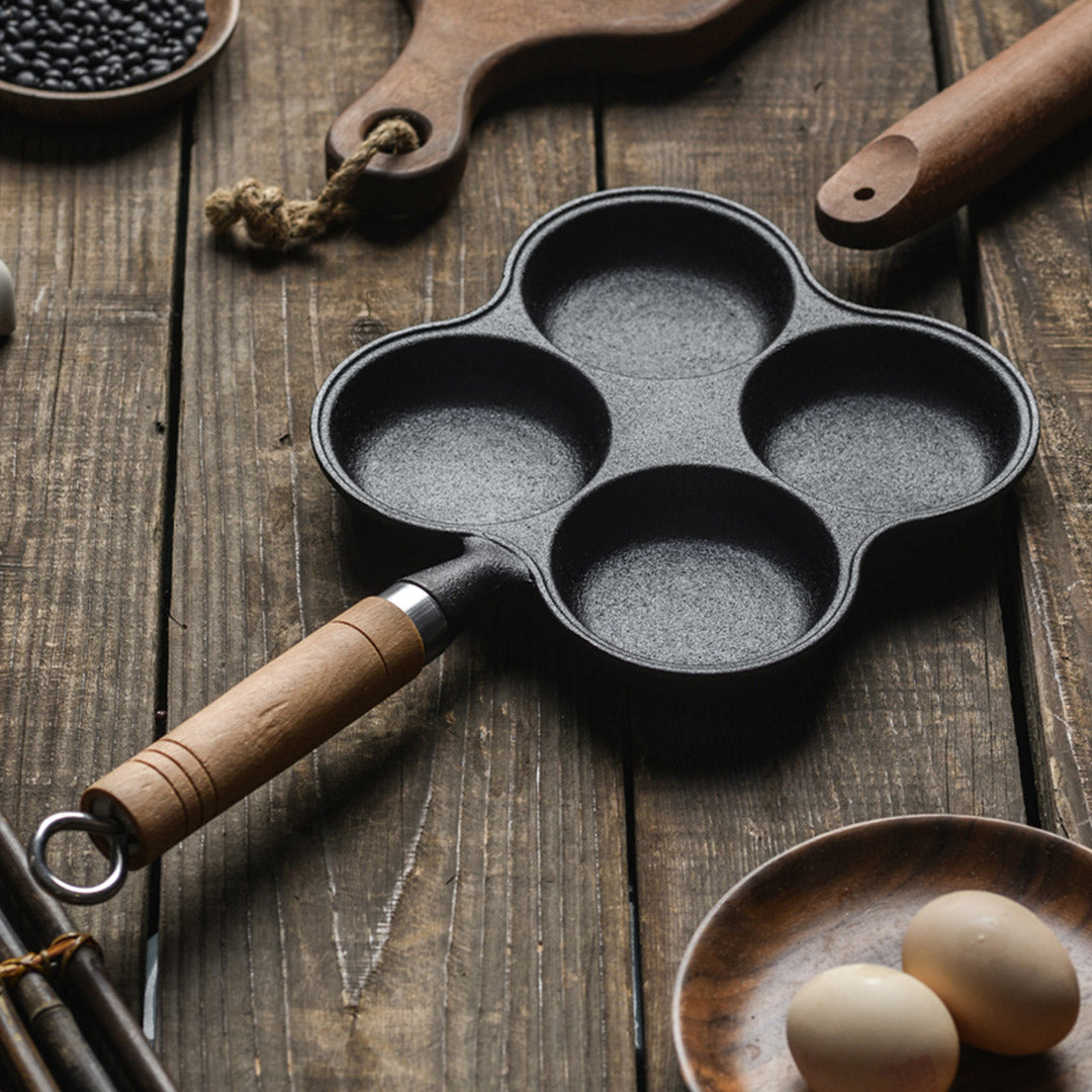 4 Mold Multi-Portion Frying Pan