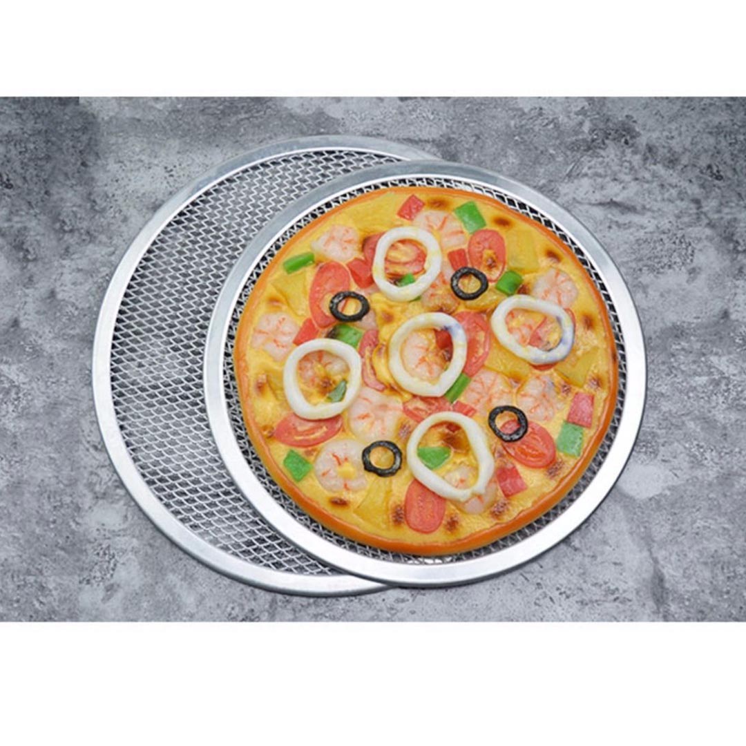 SOGA 8-inch Round Seamless Aluminium Nonstick Commercial Grade Pizza Screen Baking Pan