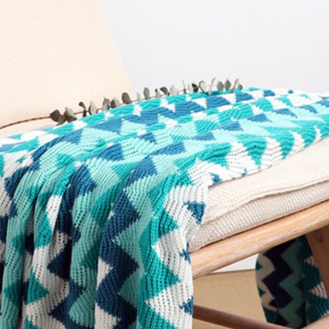 Zigzag Striped Throw Blanket